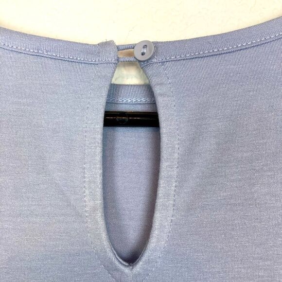 Eileen Fisher NWT periwinkle stretchy tunic side vents Runs big - Picture 5 of 10